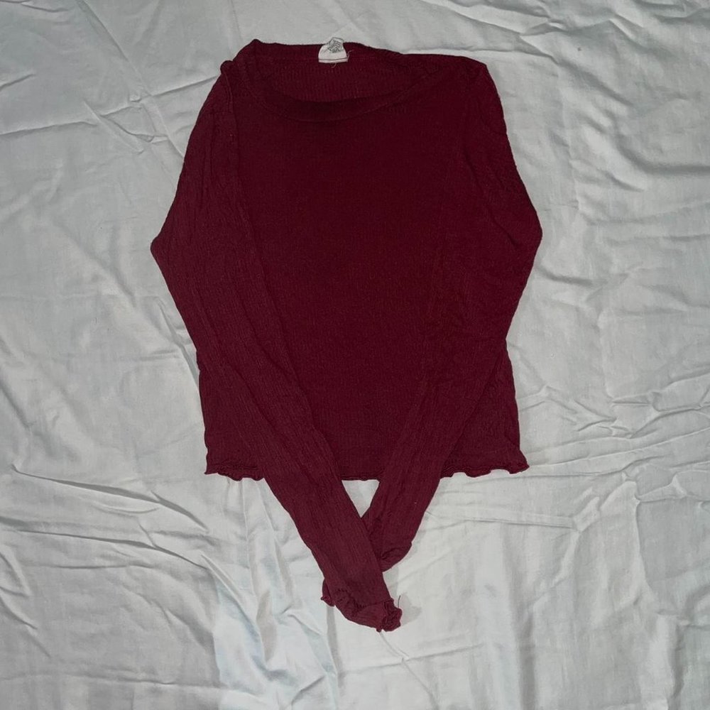 FULL TILT burgundy long sleep top
